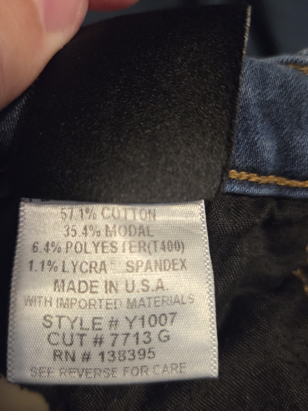 Flying Monkey Dark Wash Skinny Jeans Size 28 - Picture 6 of 7